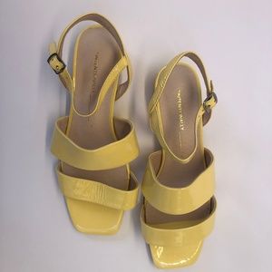 Intentionally Blank Patent Sandal, Yellow, Size 6